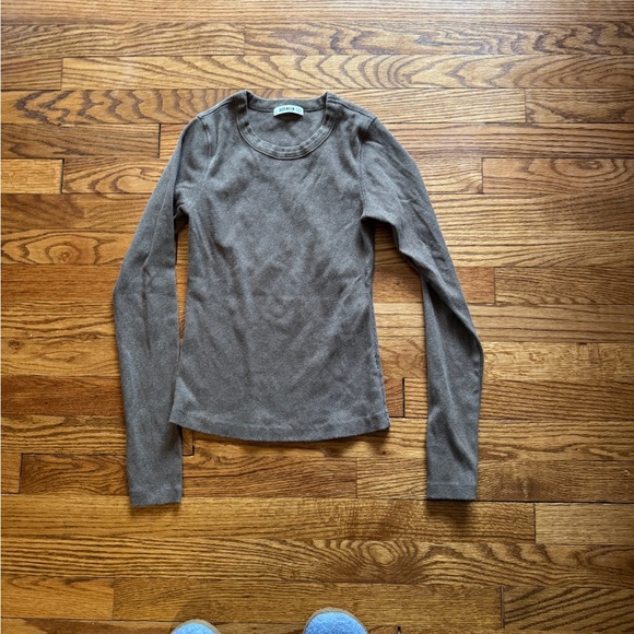 Buck Mason Brown Long Sleeve Tee - Picture 2 of 5